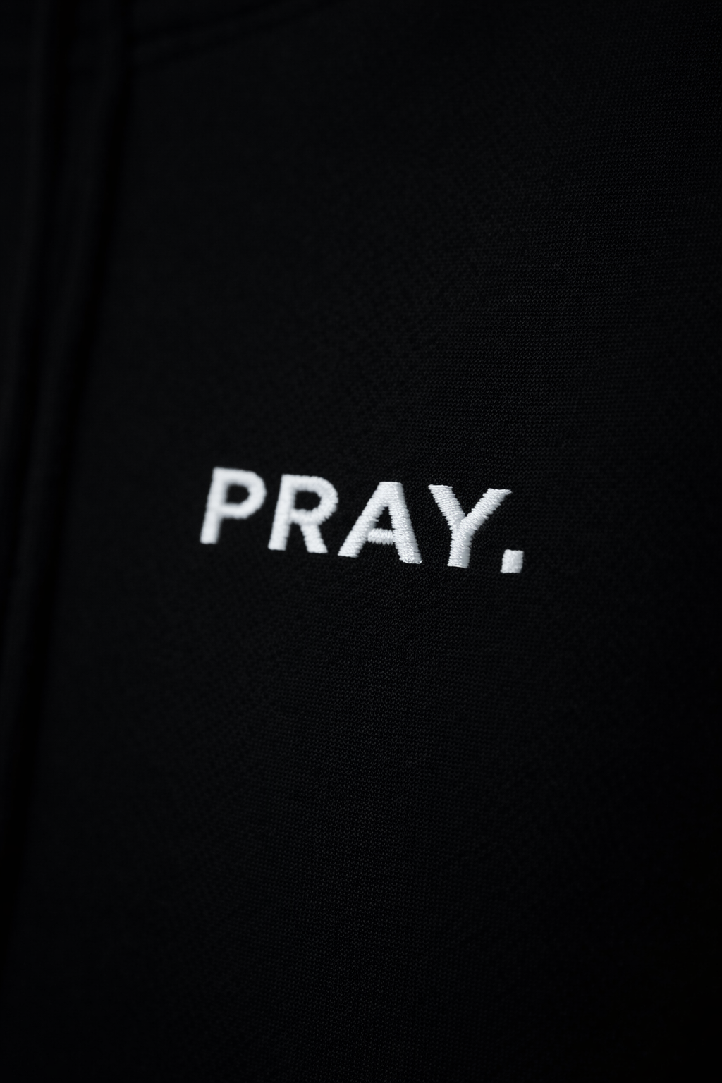 PRAY. Embroidered Hoodie - Black