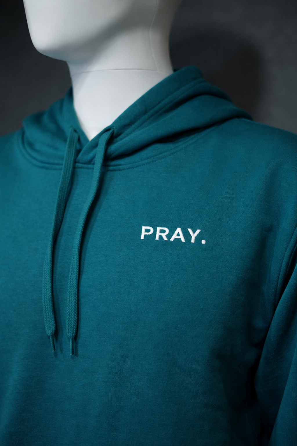 PRAY. Embroidered Hoodie - Jade