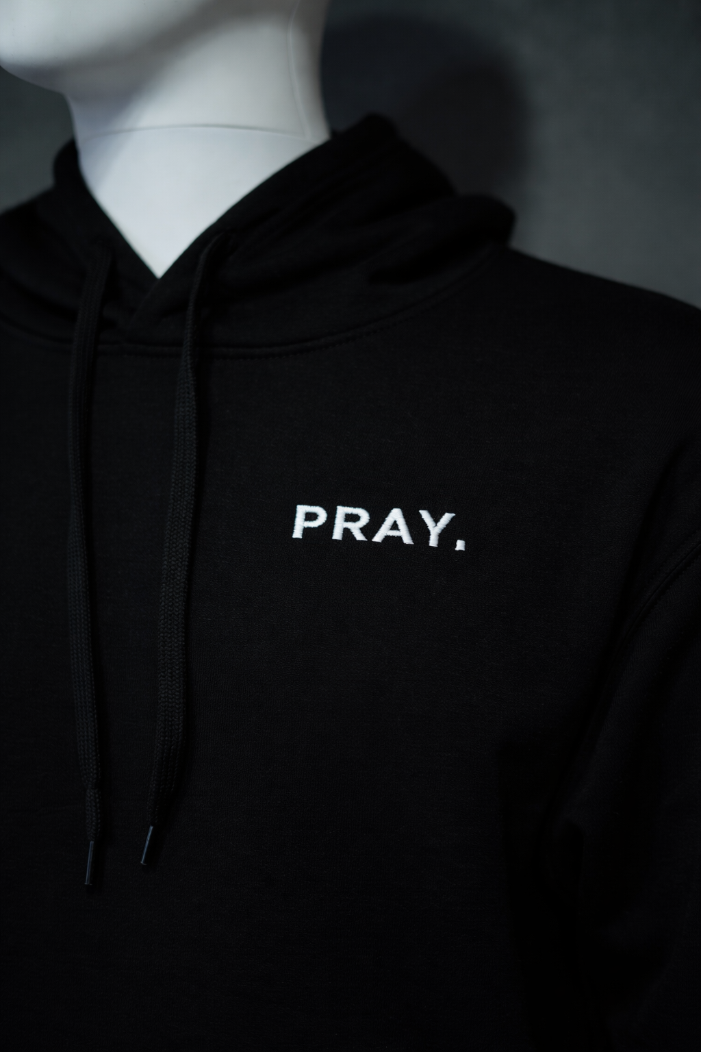 PRAY. Embroidered Hoodie - Black