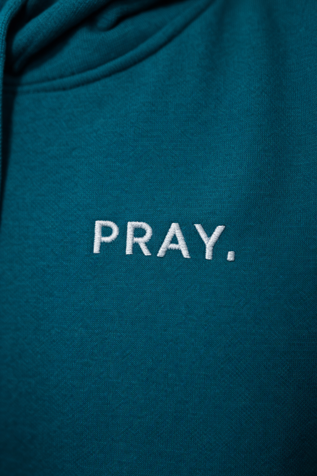 PRAY. Embroidered Hoodie - Jade