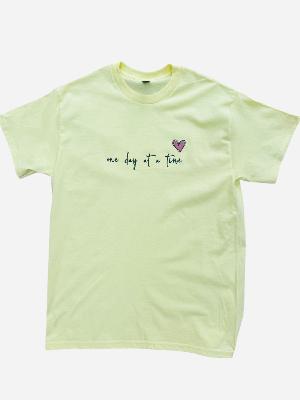 ONE DAY AT A TIME Embroidered T-Shirt