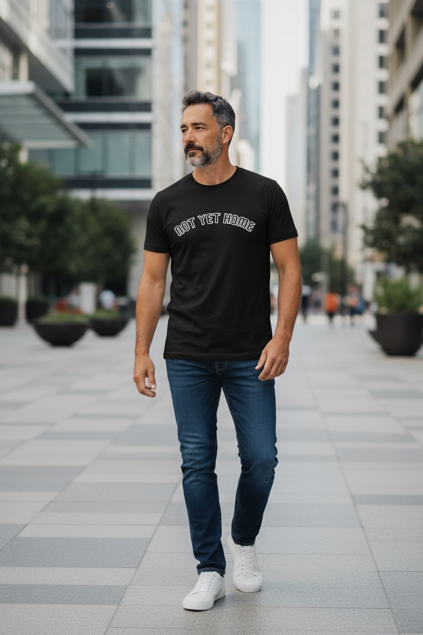 NOT YET HOME Embroidered T-Shirt