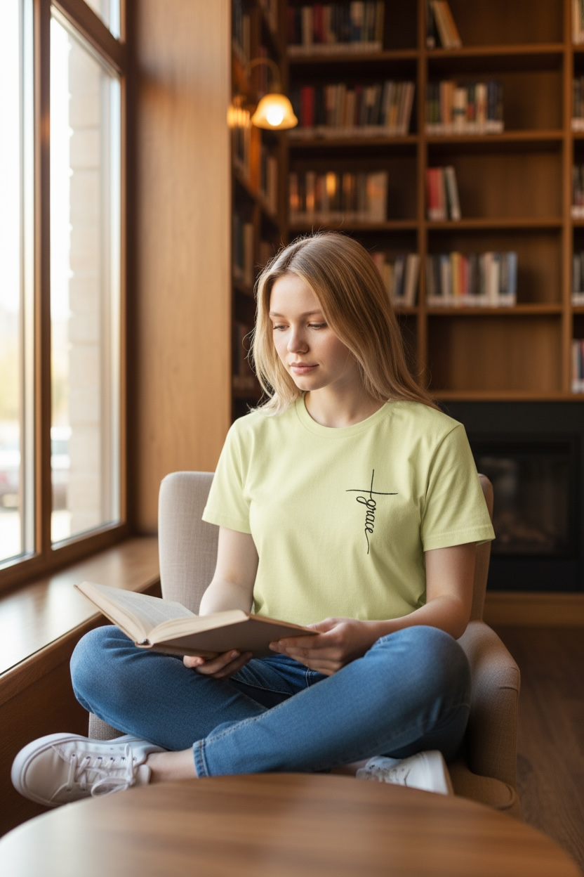 GRACE Cross Embroidered T-Shirt