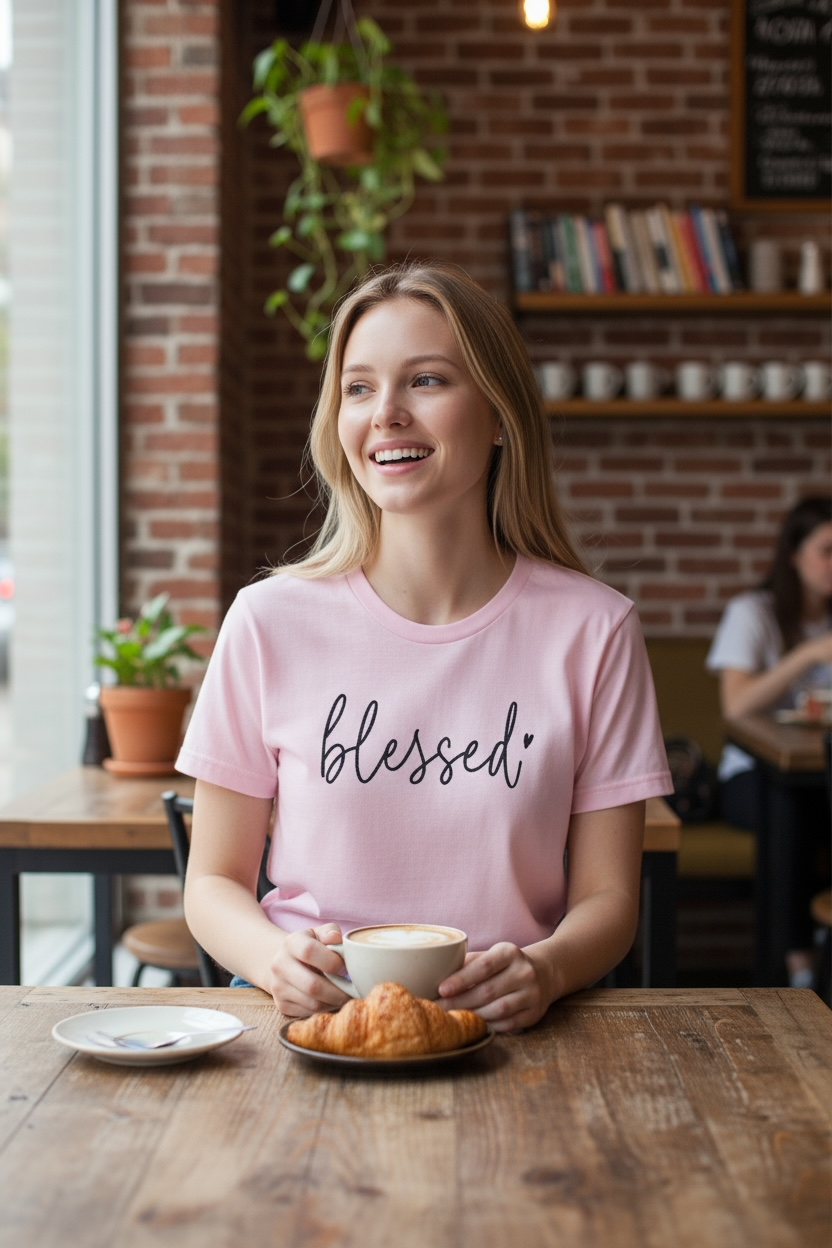 BLESSED Embroidered T-Shirt