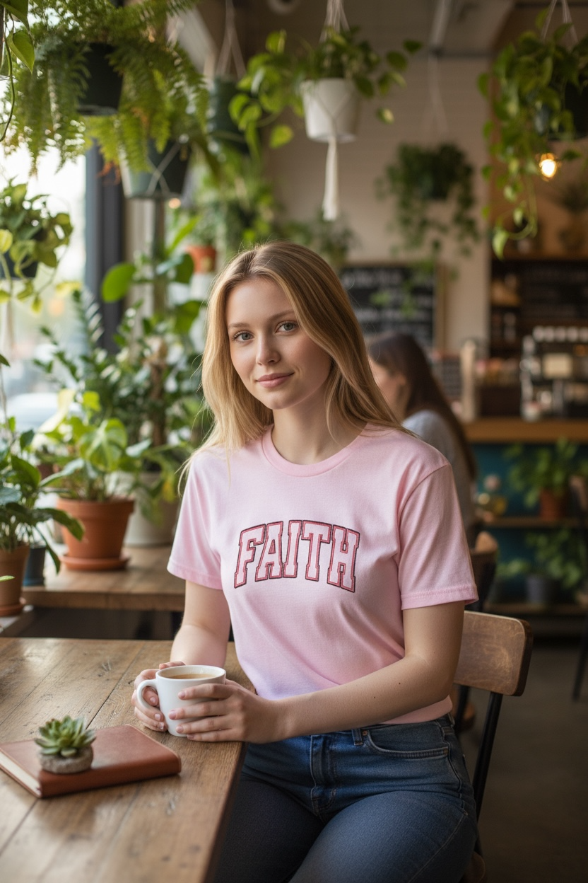 FAITH Embroidered T-Shirt