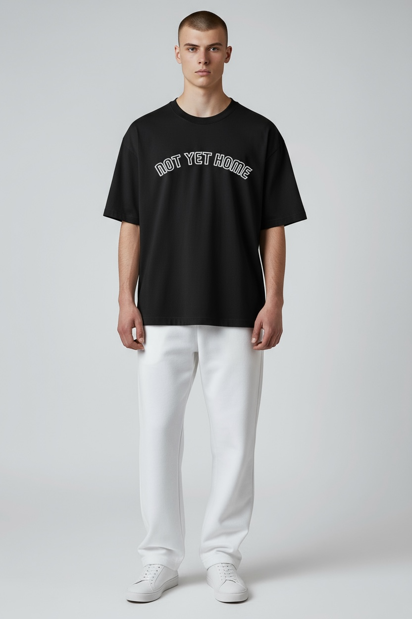 NOT YET HOME Embroidered T-Shirt