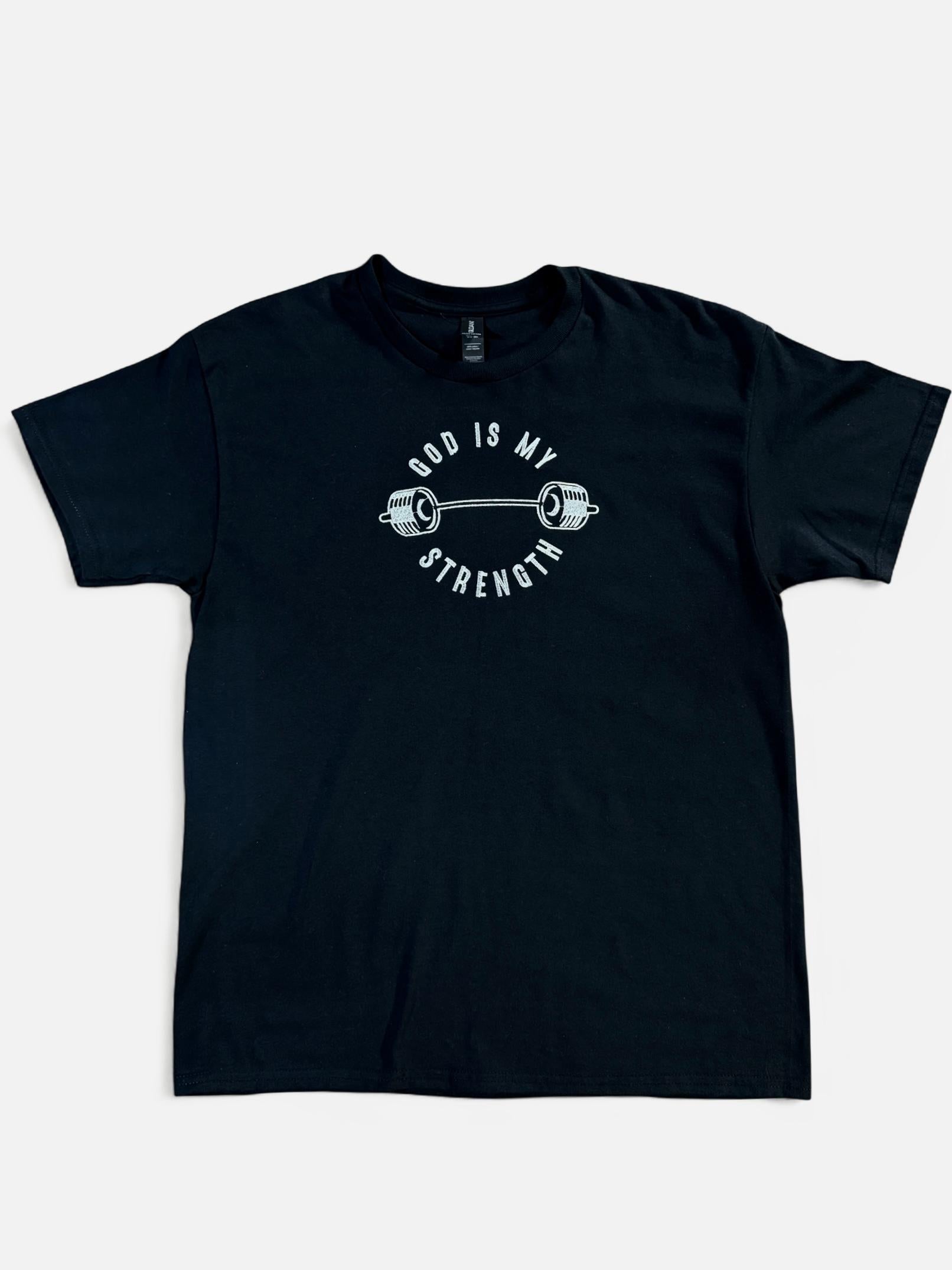 GOD IS MY STRENGTH Embroidered T-Shirt